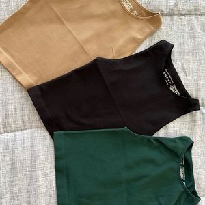 3x seamless crop vest tops NEW SIZE 6/8